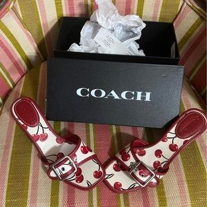 Cute cherry coach heels